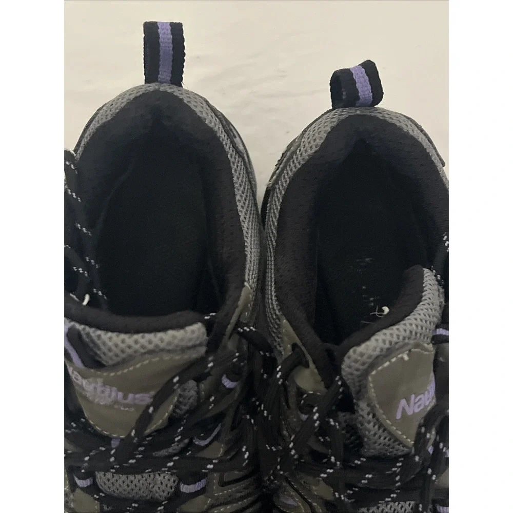 Nautilus Women Steel Toe Waterproof Safety Gray Purple Work Shoe 6.5 Condition